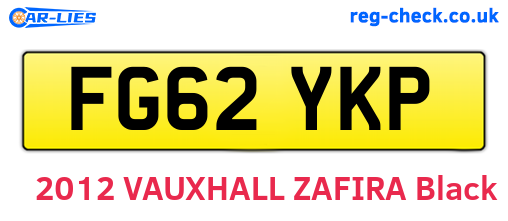FG62YKP are the vehicle registration plates.