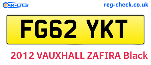 FG62YKT are the vehicle registration plates.