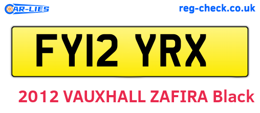 FY12YRX are the vehicle registration plates.