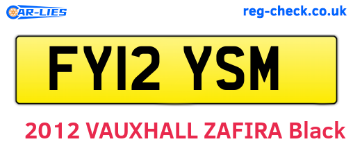 FY12YSM are the vehicle registration plates.