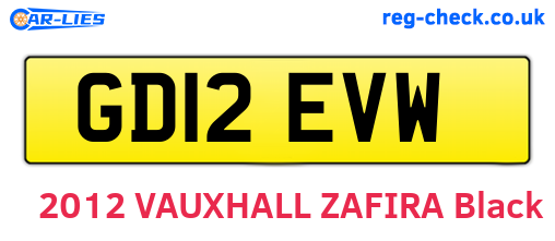 GD12EVW are the vehicle registration plates.