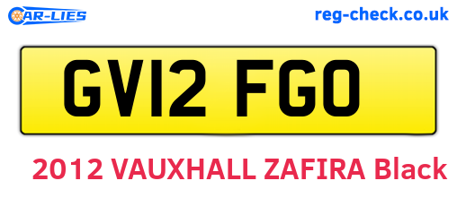 GV12FGO are the vehicle registration plates.