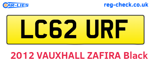 LC62URF are the vehicle registration plates.