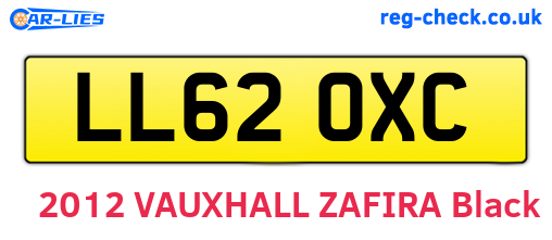 LL62OXC are the vehicle registration plates.