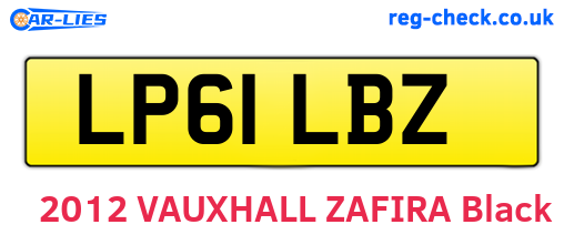 LP61LBZ are the vehicle registration plates.