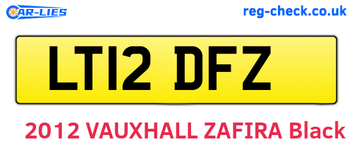 LT12DFZ are the vehicle registration plates.