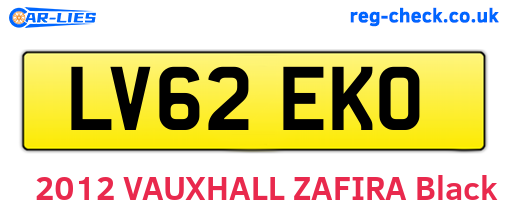 LV62EKO are the vehicle registration plates.