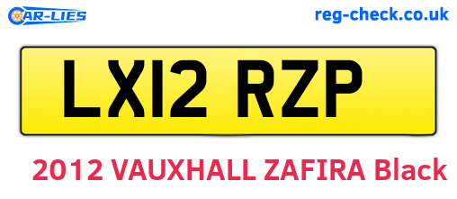LX12RZP are the vehicle registration plates.