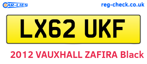 LX62UKF are the vehicle registration plates.