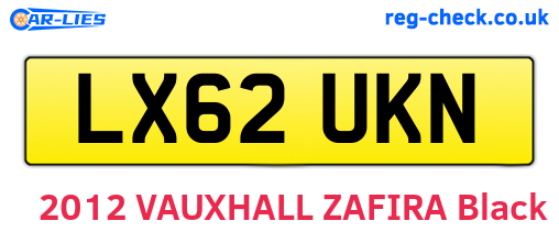 LX62UKN are the vehicle registration plates.