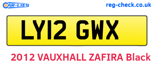 LY12GWX are the vehicle registration plates.