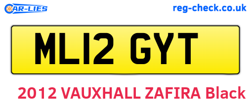ML12GYT are the vehicle registration plates.