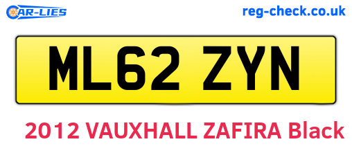 ML62ZYN are the vehicle registration plates.