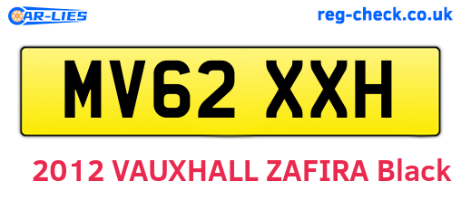 MV62XXH are the vehicle registration plates.