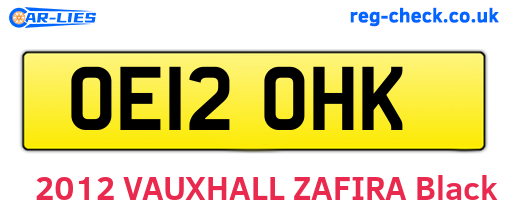 OE12OHK are the vehicle registration plates.