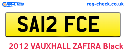 SA12FCE are the vehicle registration plates.
