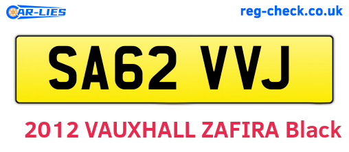 SA62VVJ are the vehicle registration plates.