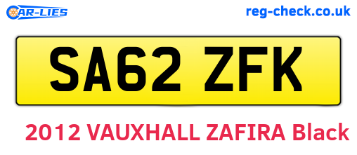 SA62ZFK are the vehicle registration plates.