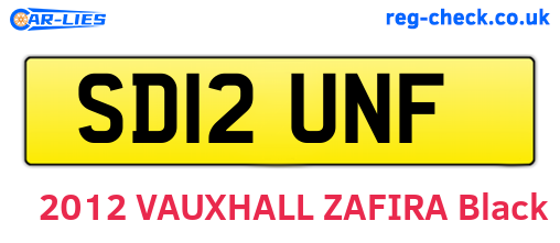 SD12UNF are the vehicle registration plates.