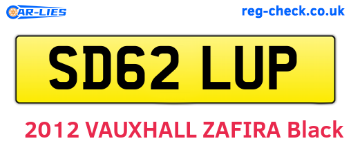 SD62LUP are the vehicle registration plates.