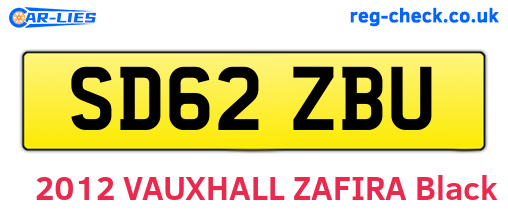 SD62ZBU are the vehicle registration plates.