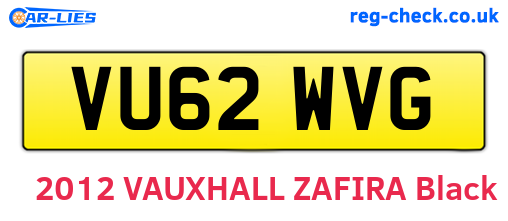 VU62WVG are the vehicle registration plates.