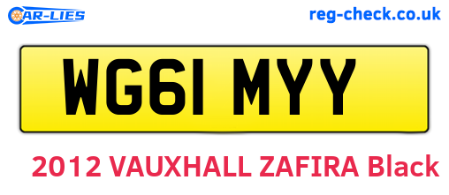 WG61MYY are the vehicle registration plates.