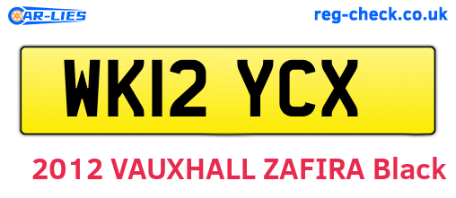 WK12YCX are the vehicle registration plates.
