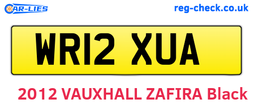 WR12XUA are the vehicle registration plates.