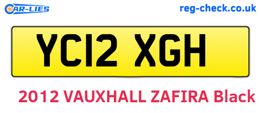 YC12XGH are the vehicle registration plates.