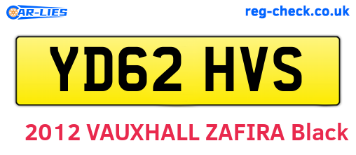 YD62HVS are the vehicle registration plates.