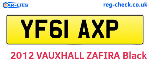 YF61AXP are the vehicle registration plates.