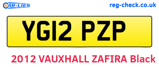 YG12PZP are the vehicle registration plates.
