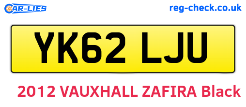 YK62LJU are the vehicle registration plates.