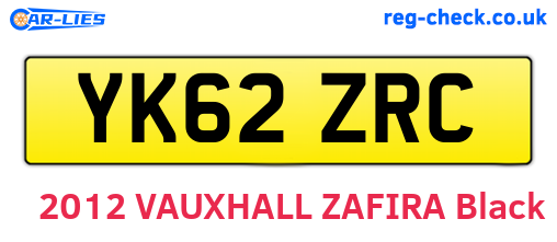 YK62ZRC are the vehicle registration plates.
