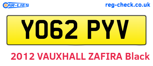 YO62PYV are the vehicle registration plates.