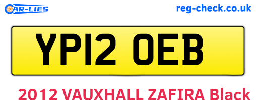 YP12OEB are the vehicle registration plates.