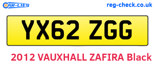 YX62ZGG are the vehicle registration plates.