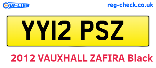 YY12PSZ are the vehicle registration plates.