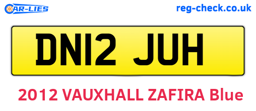 DN12JUH are the vehicle registration plates.