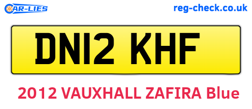 DN12KHF are the vehicle registration plates.