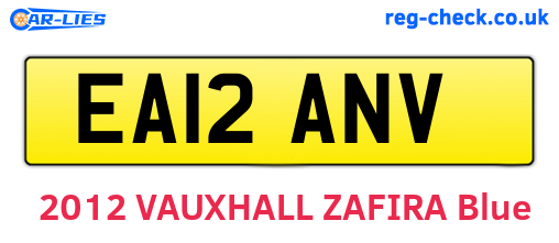 EA12ANV are the vehicle registration plates.