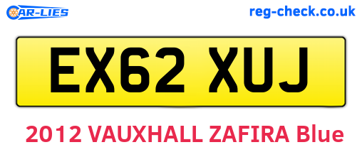 EX62XUJ are the vehicle registration plates.
