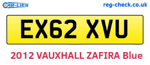 EX62XVU are the vehicle registration plates.