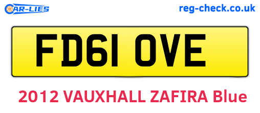 FD61OVE are the vehicle registration plates.