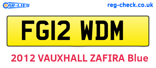 FG12WDM are the vehicle registration plates.