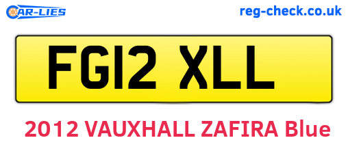 FG12XLL are the vehicle registration plates.