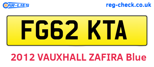 FG62KTA are the vehicle registration plates.