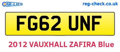 FG62UNF are the vehicle registration plates.