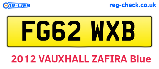 FG62WXB are the vehicle registration plates.